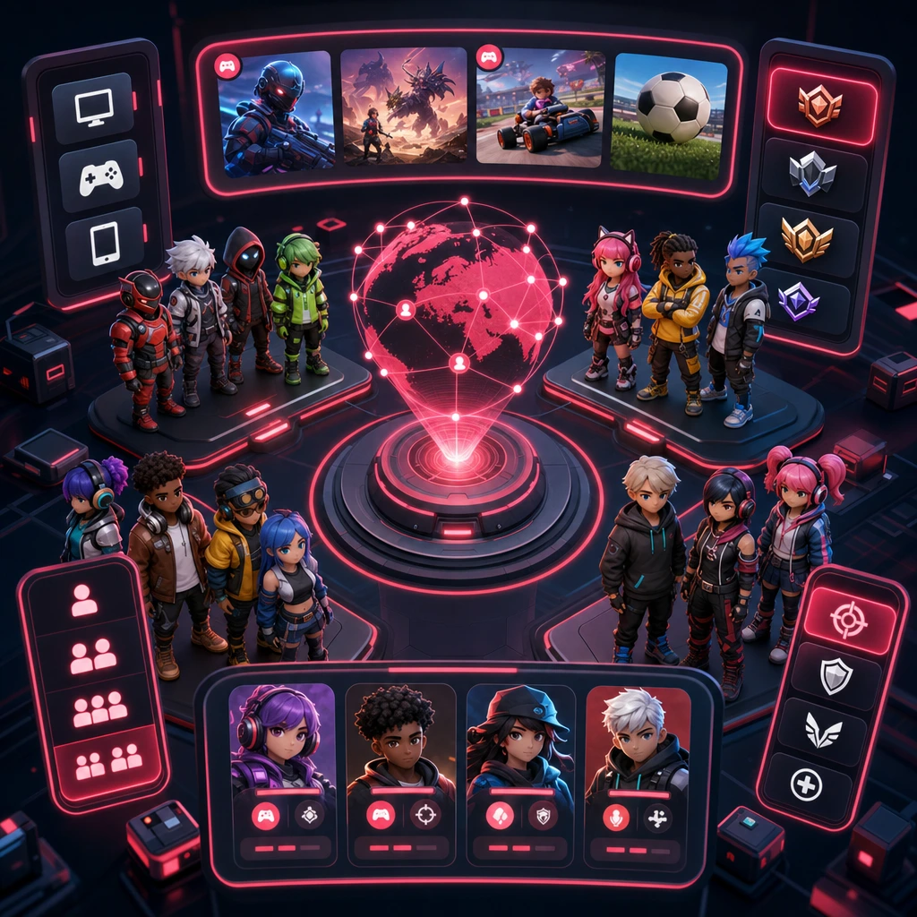 COYA matches players by the details that shape the whole lobby. Find people to play games with through COYA filters for game, platform, rank, age, and playstyle