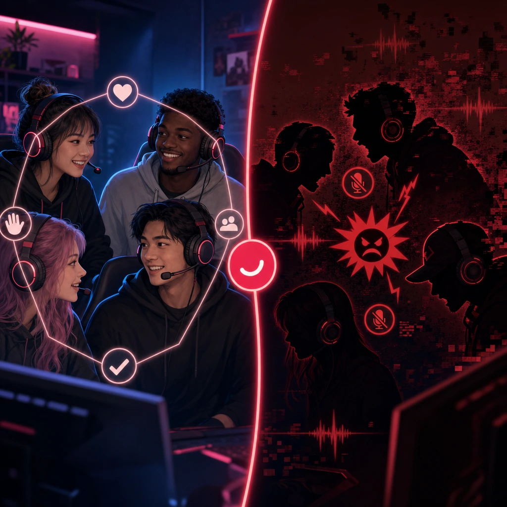 Clear boundaries make voice chat easier and safer. Find people to play games with safely using voice chat boundaries and non-toxic teammate checks