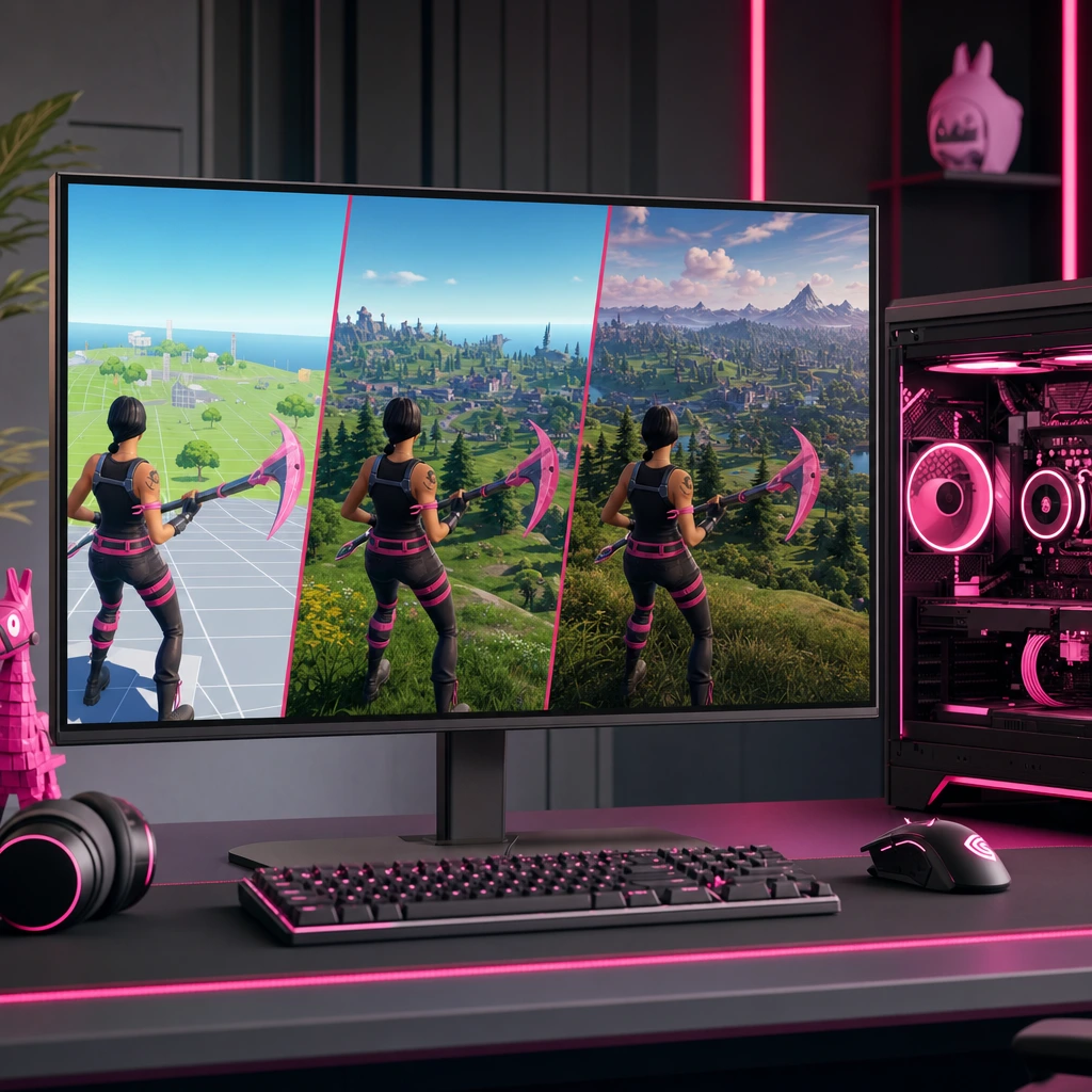 Compare rendering modes before testing them in-game. Fortnite graphics settings comparison table for Performance Mode, DirectX 11, and DirectX 12