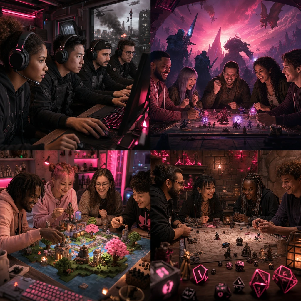 Different game types need different teammate-finding signals. Lfg gaming examples for FPS teammates, MMO raids, co-op games, and tabletop groups